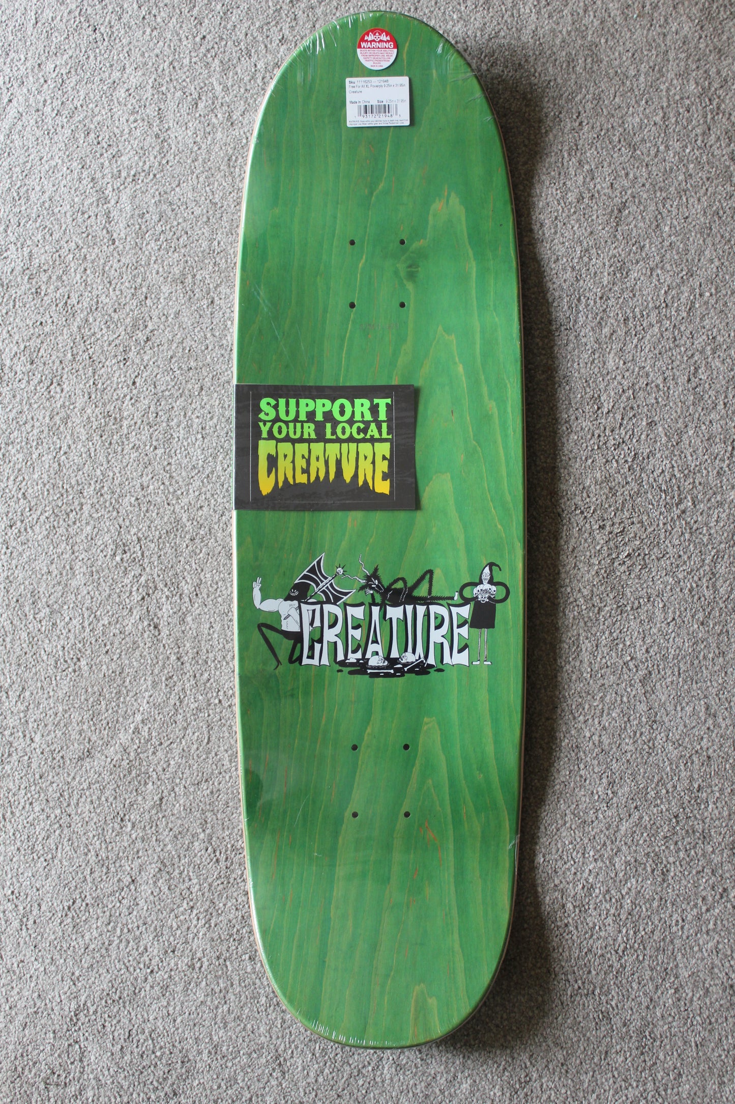 Creature 'Free for all' Power Ply 9.25 Skateboard Deck