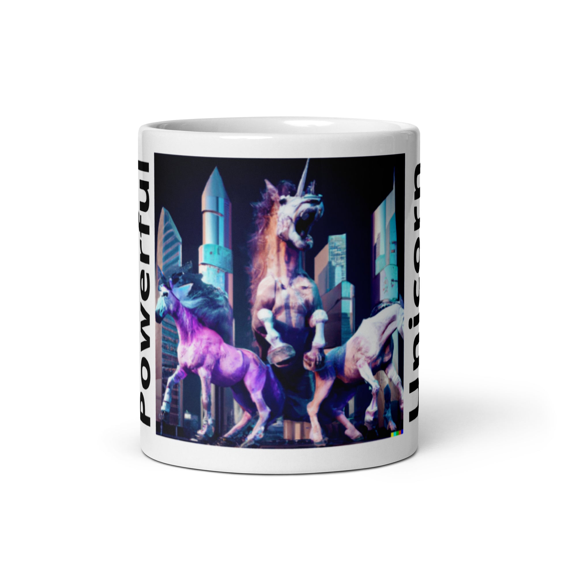 Yapple Dapple Powerful unicorn Future mug