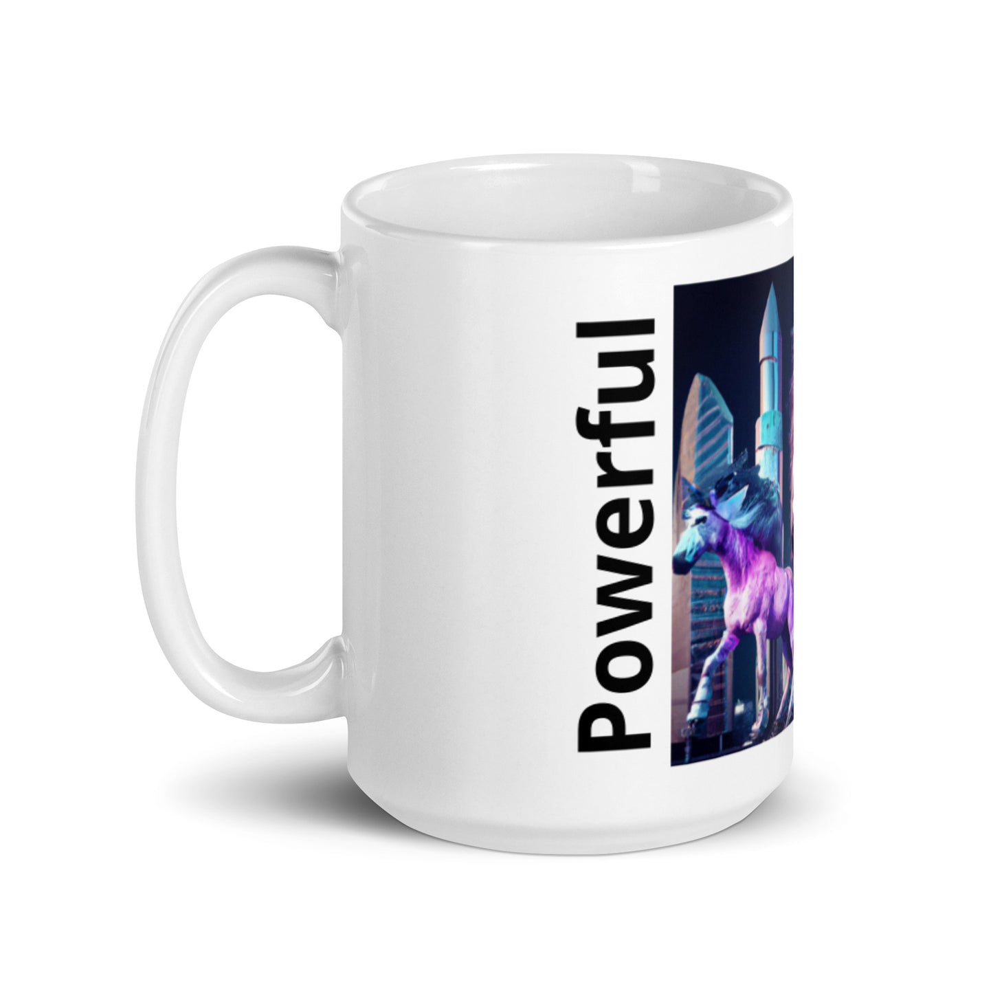Yapple Dapple Powerful Unicorn Future glossy mug